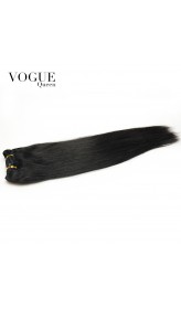 Clip In Human Hair Extensions Straight 100% Human Brazilian Hair Natural Black Hair